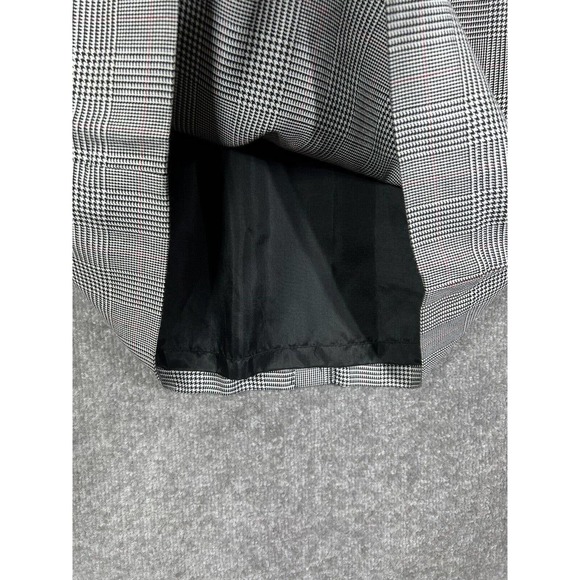 Vintage Worthington Houndstooth Plaid Midi Skirt Misses Size 8 Black Pockets USA - Picture 12 of 14